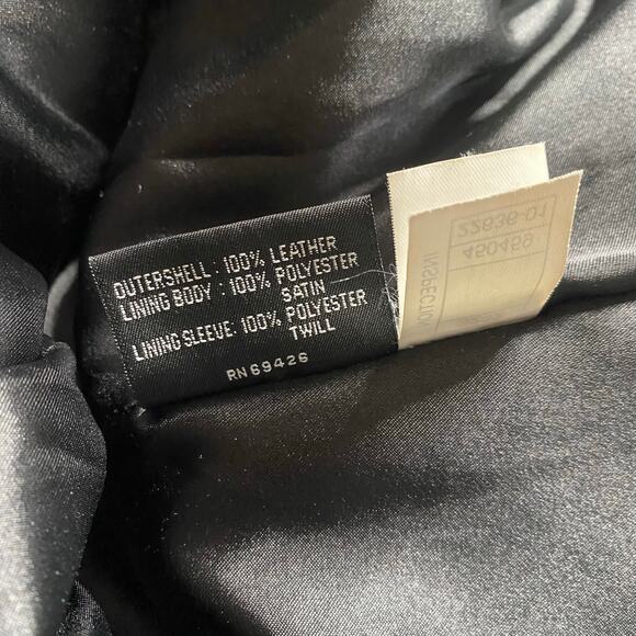 Vintage Wilson’s Leather Nora Womens Large Black Leather Mid Length Jacket Coat - Picture 5 of 9